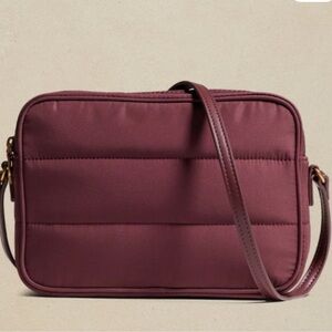 Padded Burgundy Crossbody Camera Bag